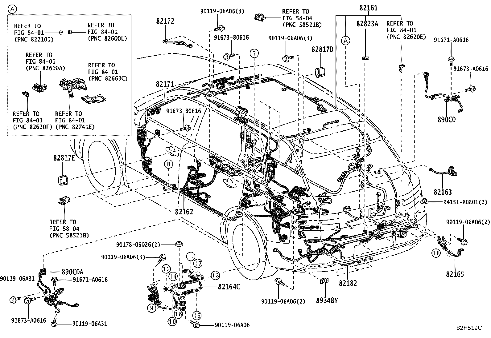 82142-40050 WIRE, INSTRUMENT PANEL, NO.2 product image