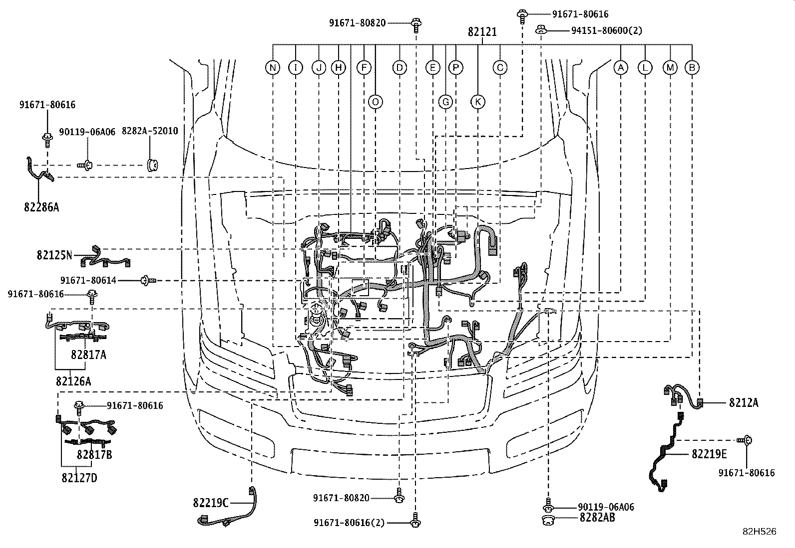 82154-40190 WIRE, REAR DOOR, NO.2 product image