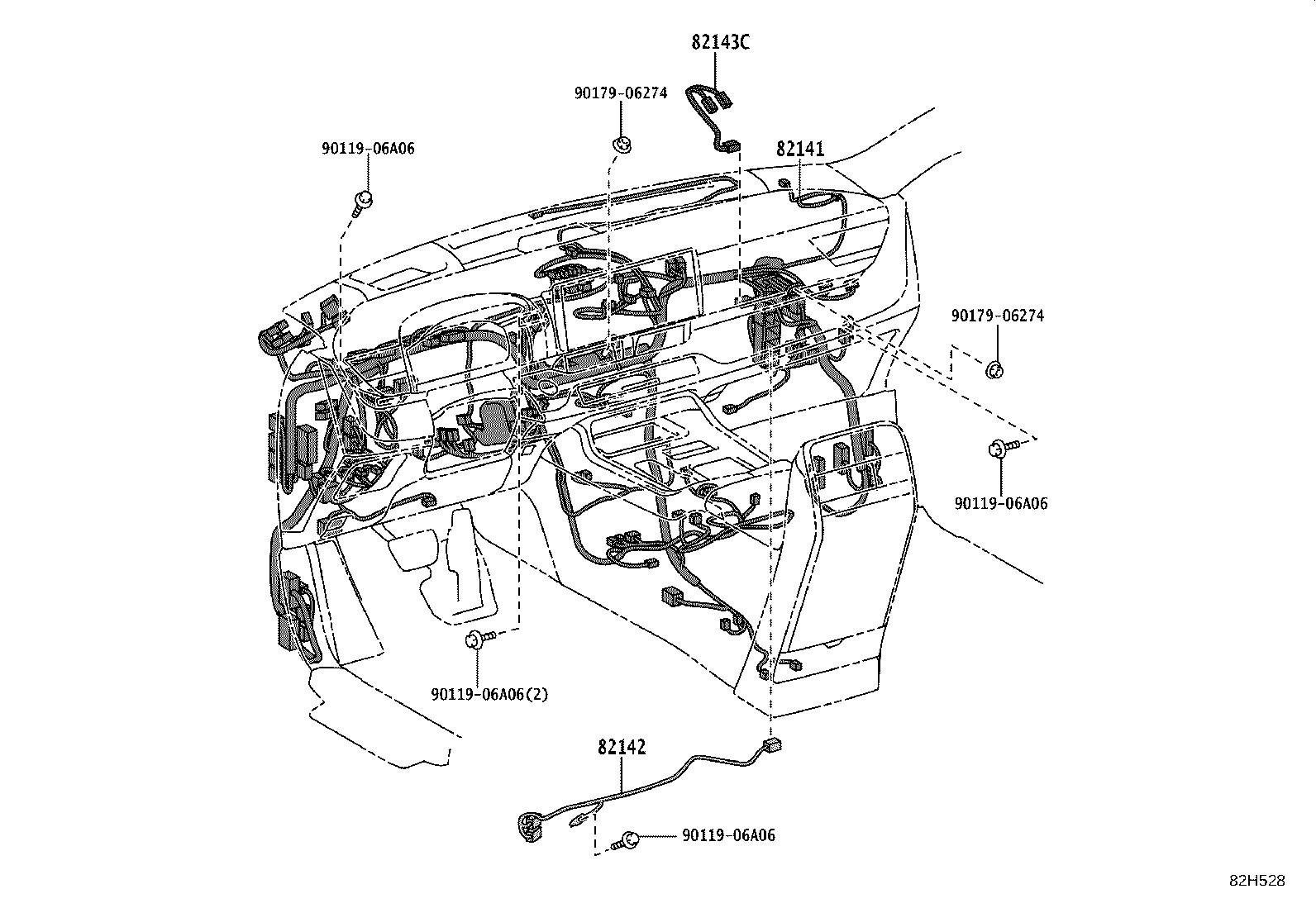 82154-40190 WIRE, REAR DOOR, NO.2 product image
