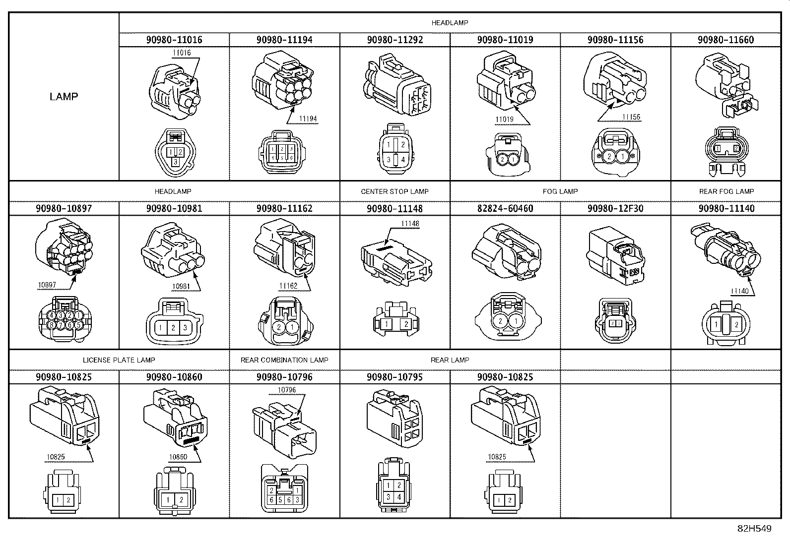 82154-KK830 WIRE, REAR DOOR, NO.2 product image