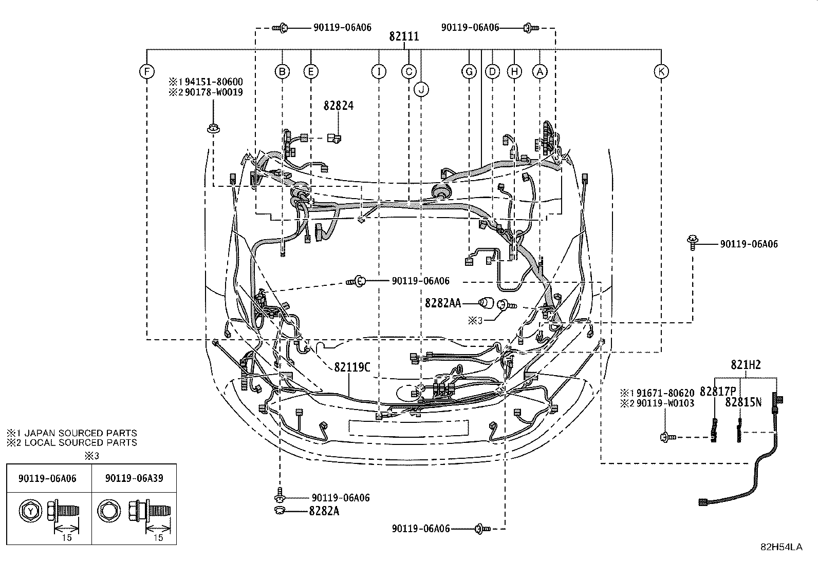 82817-F4590 PROTECTOR, WIRING HARNESS, NO.2 product image