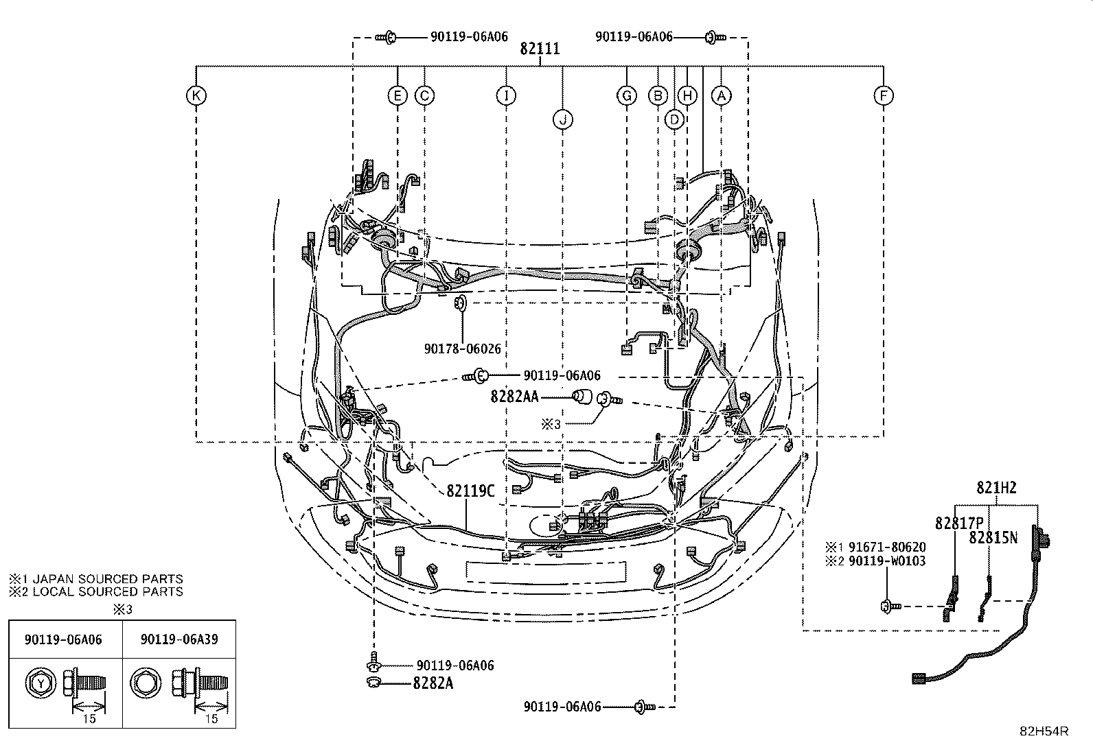 82817-F4590 PROTECTOR, WIRING HARNESS, NO.2 product image