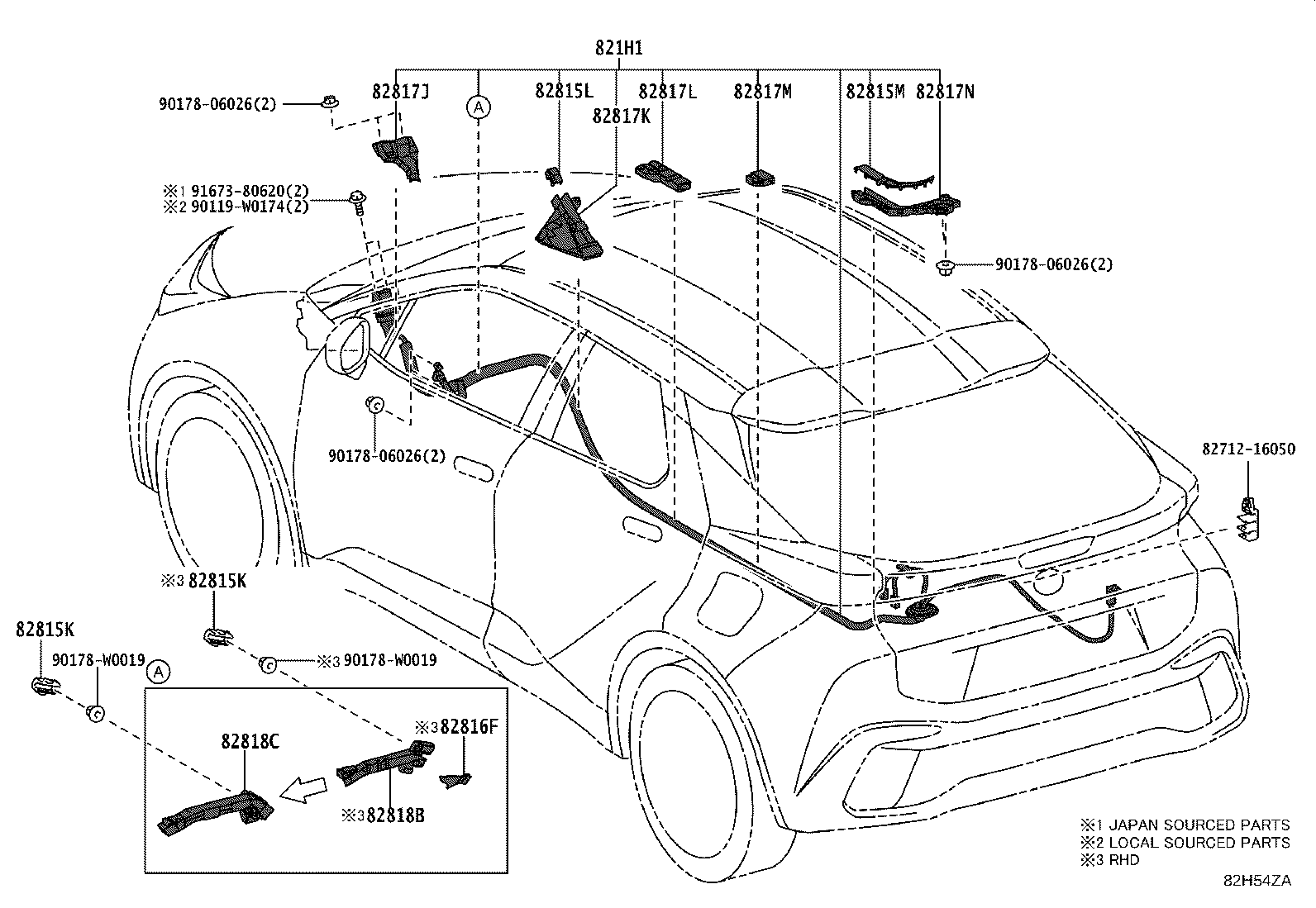 82817-F4590 PROTECTOR, WIRING HARNESS, NO.2 product image