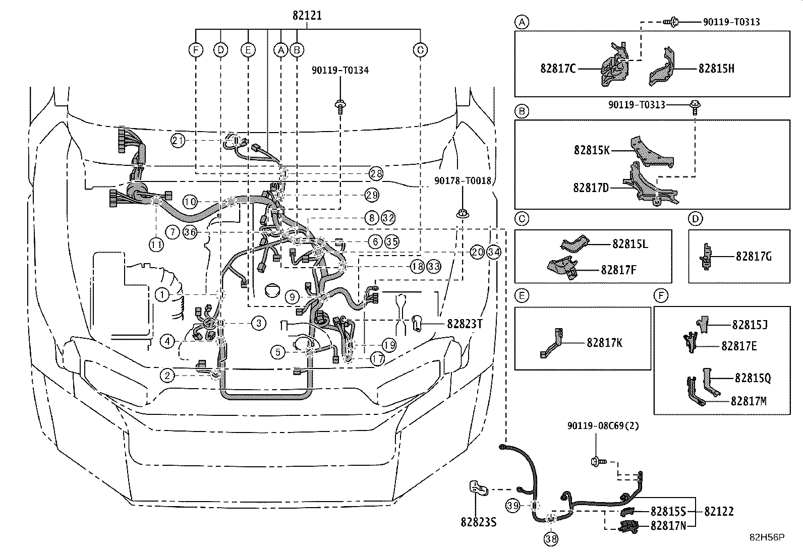 82142-KKD40 WIRE, INSTRUMENT PANEL, NO.2 product image