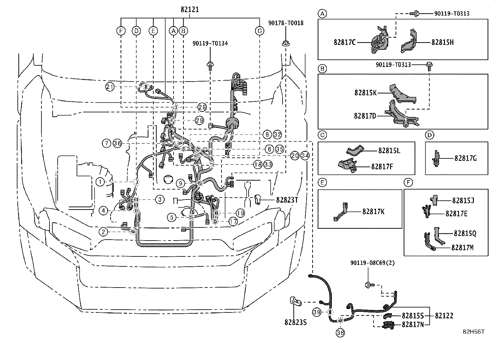 82142-KKD40 WIRE, INSTRUMENT PANEL, NO.2 product image