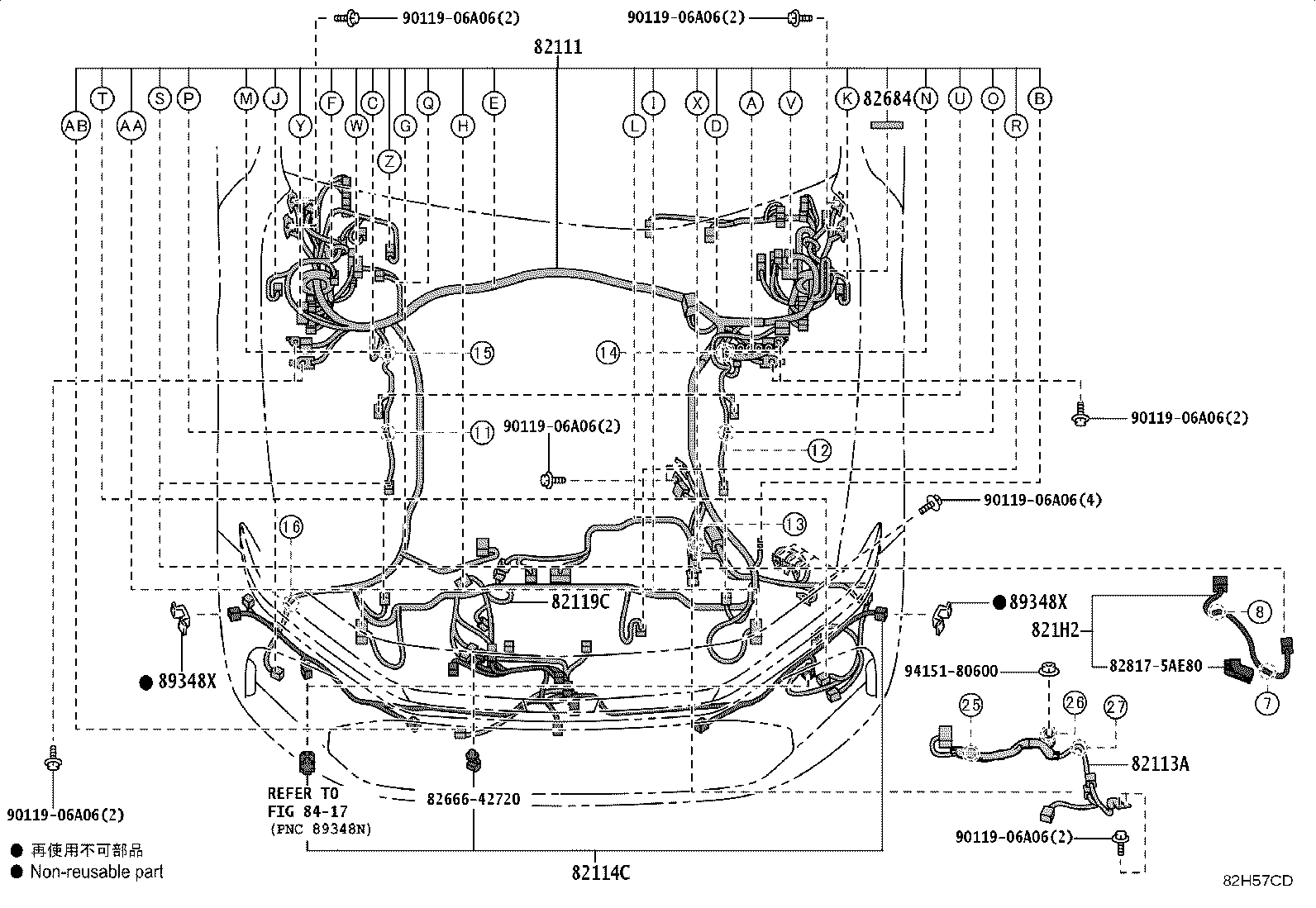82817-3AS30 PROTECTOR, WIRING HARNESS, NO.4 product image