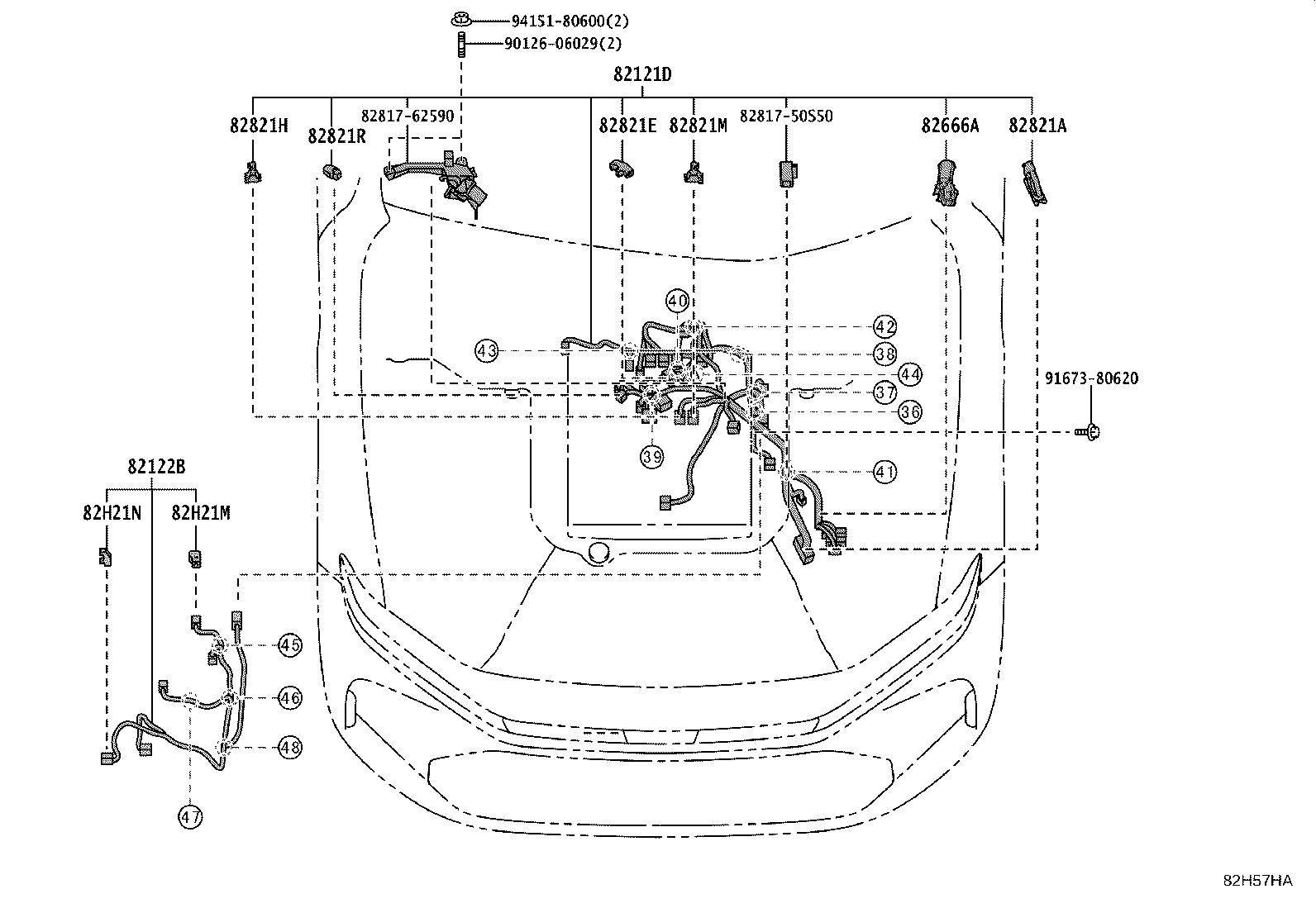 82817-3AS30 PROTECTOR, WIRING HARNESS, NO.4 product image
