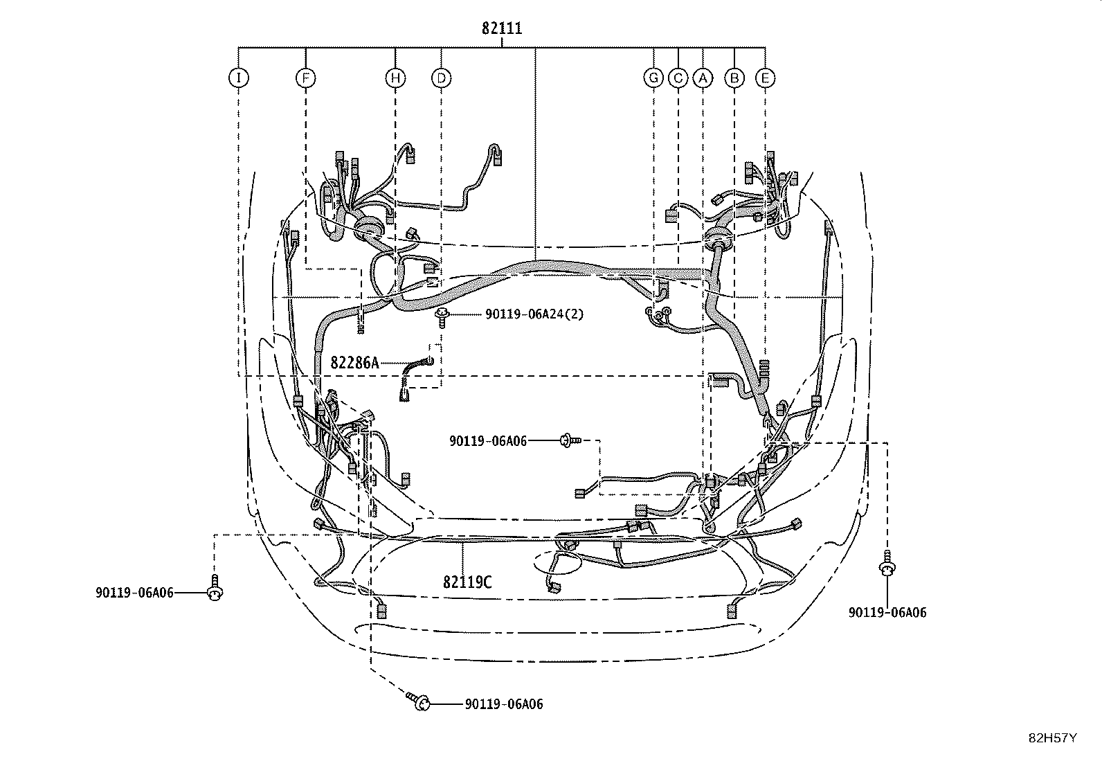 82140-0A040 WIRE, INSTRUMENT PANEL, NO.2 product image