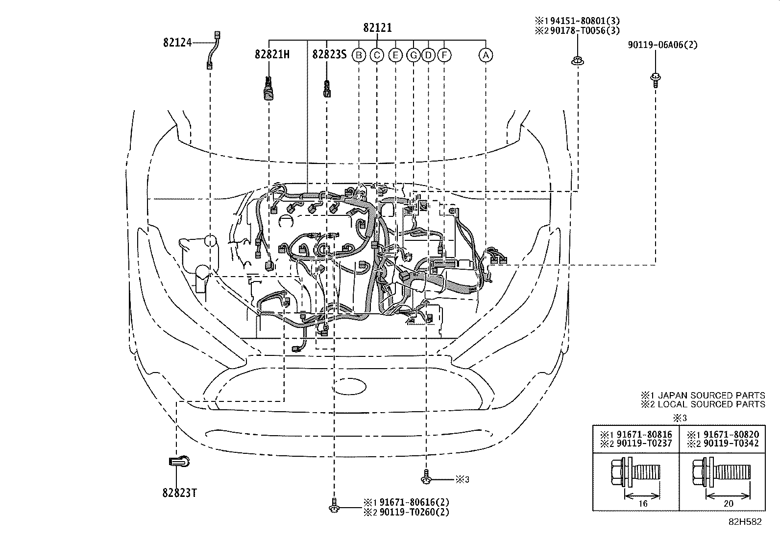 82140-0A040 WIRE, INSTRUMENT PANEL, NO.2 product image