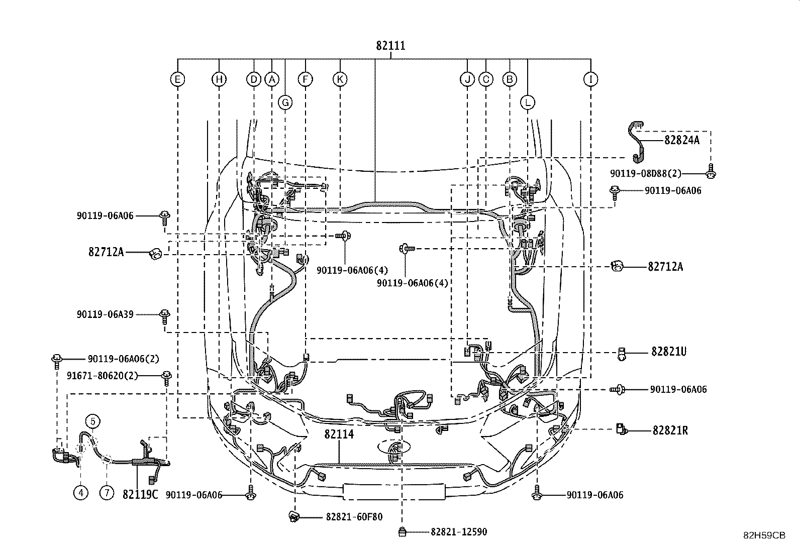 82817-6AW80 PROTECTOR, WIRING HARNESS, NO.2 product image