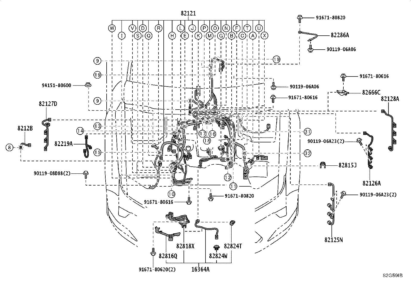 82817-6AW80 PROTECTOR, WIRING HARNESS, NO.2 product image