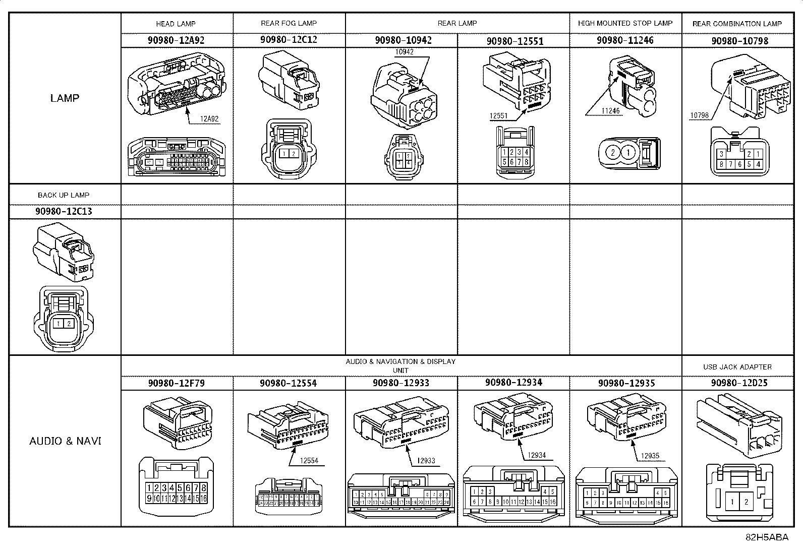 82154-40190 WIRE, REAR DOOR, NO.2 product image