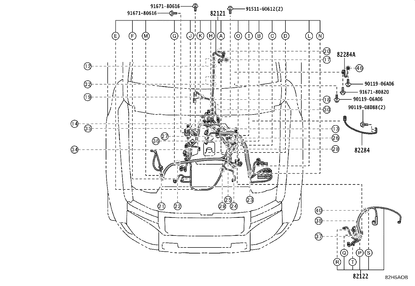 82122-60C30 WIRE, ENGINE, NO.2 product image