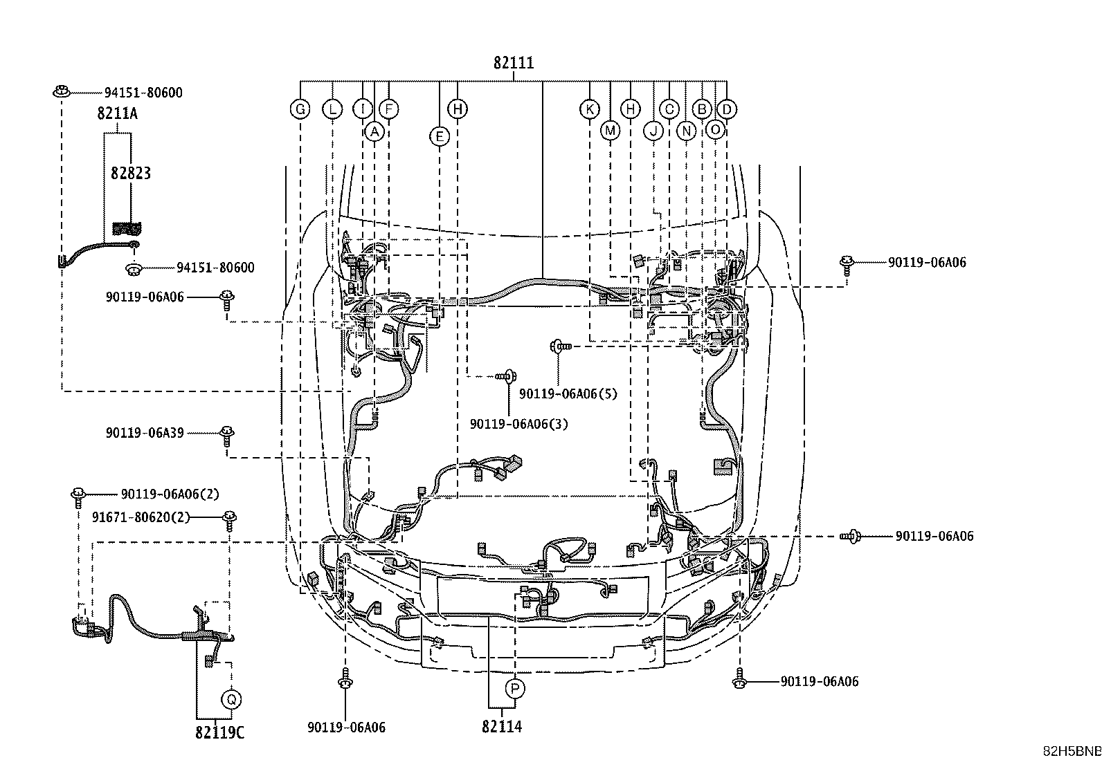Toyota 82817-6AX30 PROTECTOR, WIRING HARNESS, NO.10