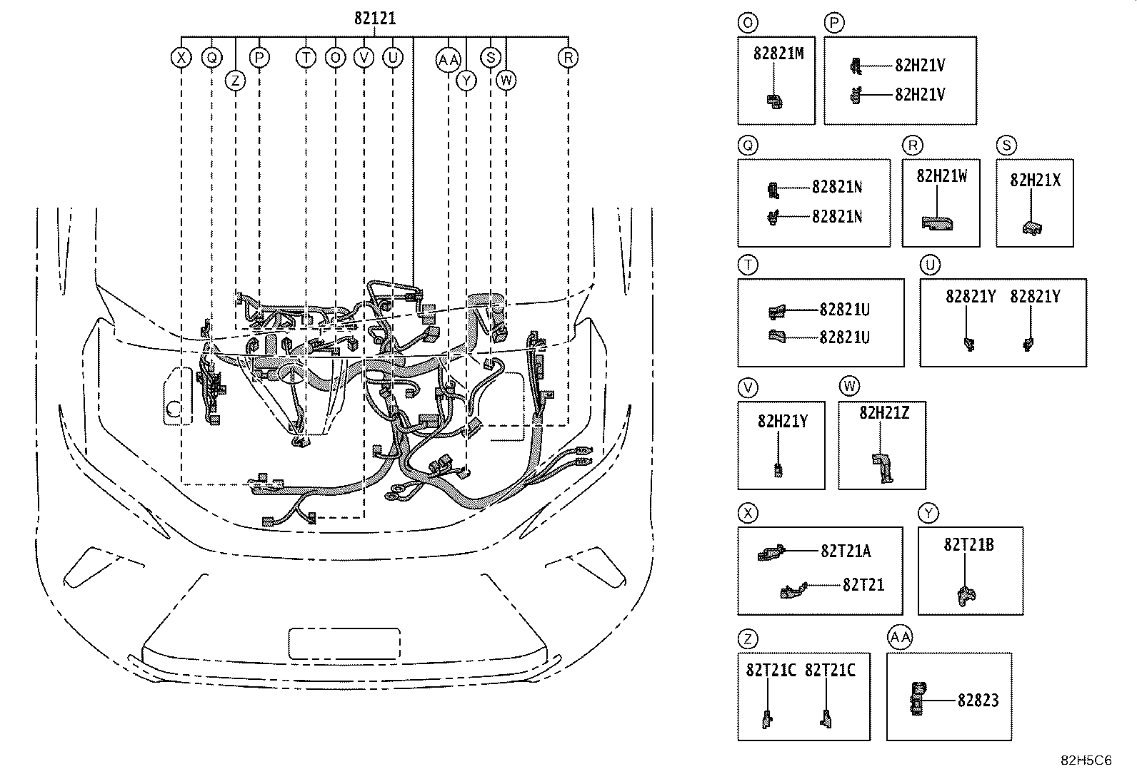 82817-V2B50 PROTECTOR, WIRING HARNESS, NO.1 product image