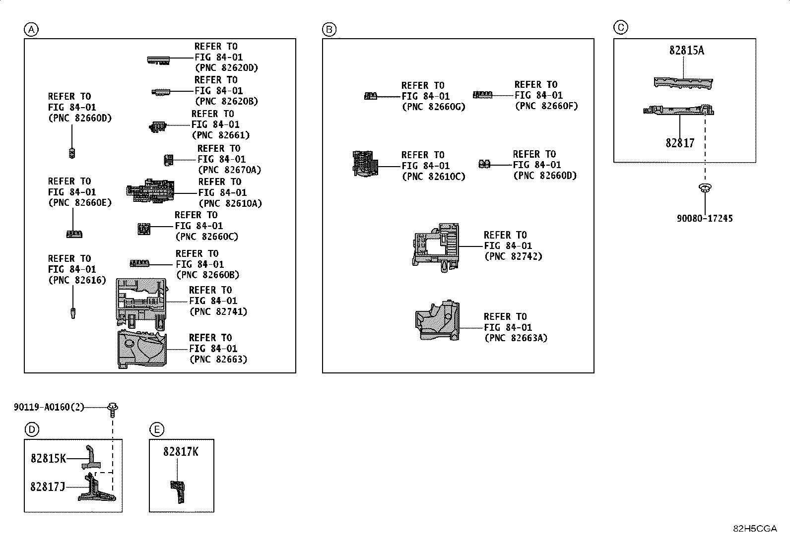 Toyota 82153-AK030 WIRE, REAR DOOR, NO.1
