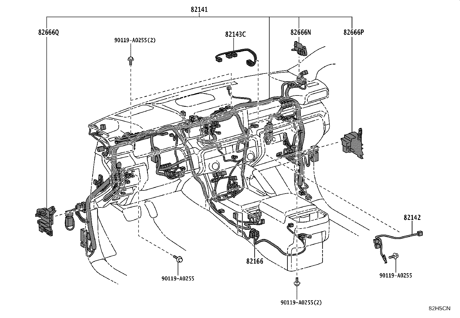 82817-04650 PROTECTOR, WIRING HARNESS, NO.2 product image