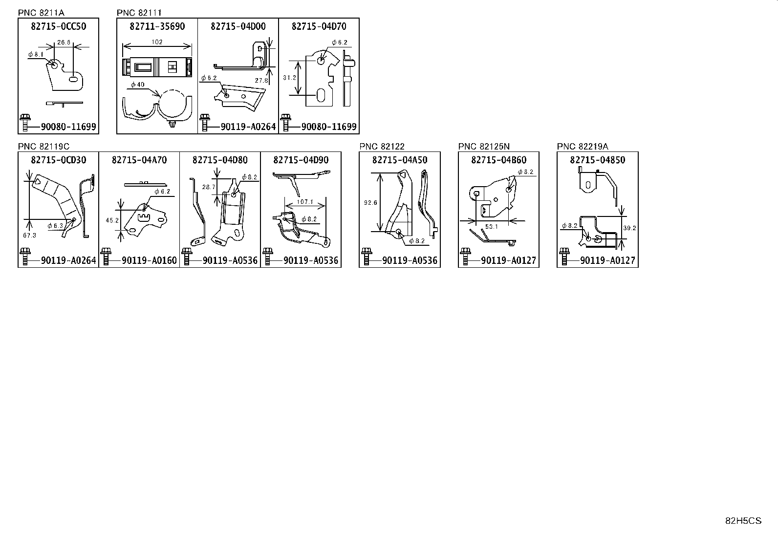 82817-04650 PROTECTOR, WIRING HARNESS, NO.2 product image