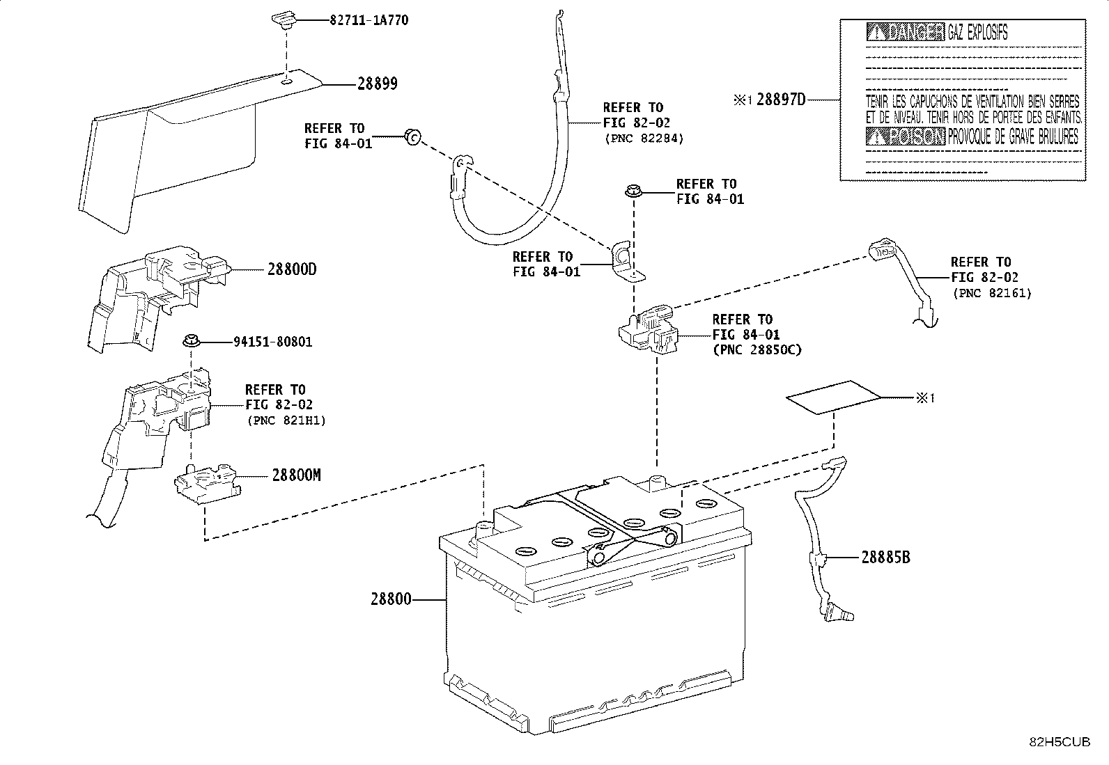 Toyota 82675-60300 TERMINAL, BATTERY POSITIVE