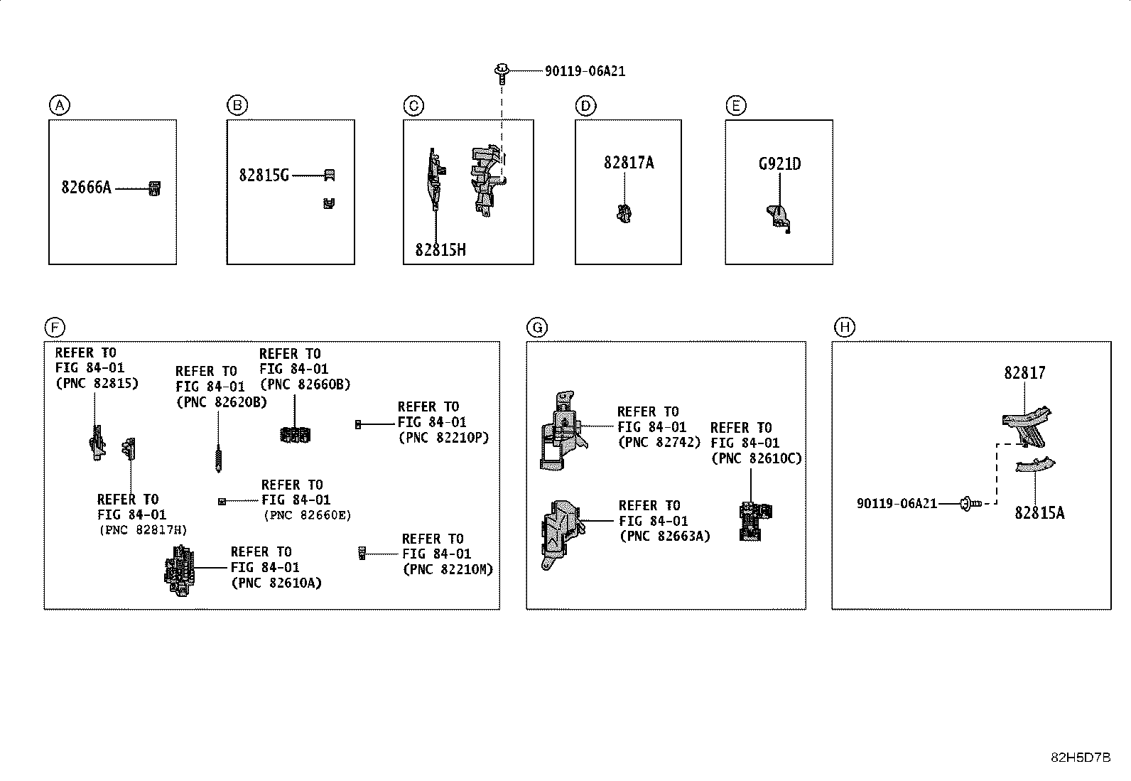 82140-52220 WIRE, INSTRUMENT PANEL, NO.2 product image