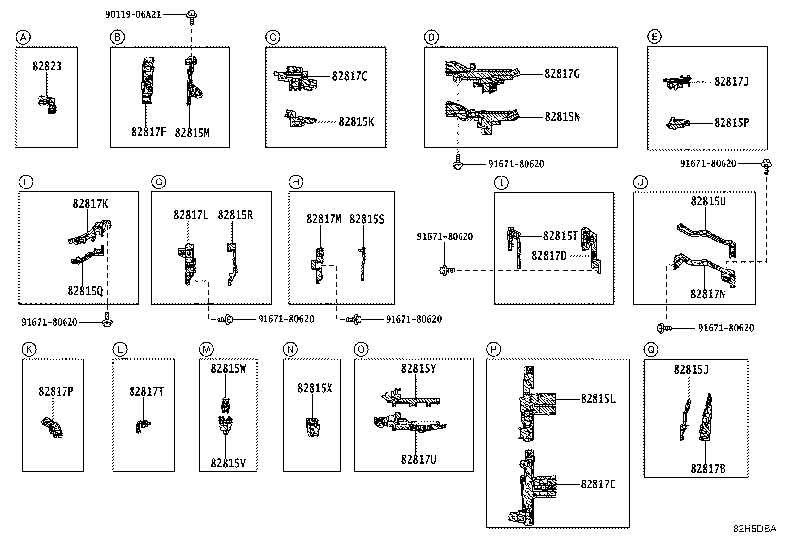 82140-52220 WIRE, INSTRUMENT PANEL, NO.2 product image