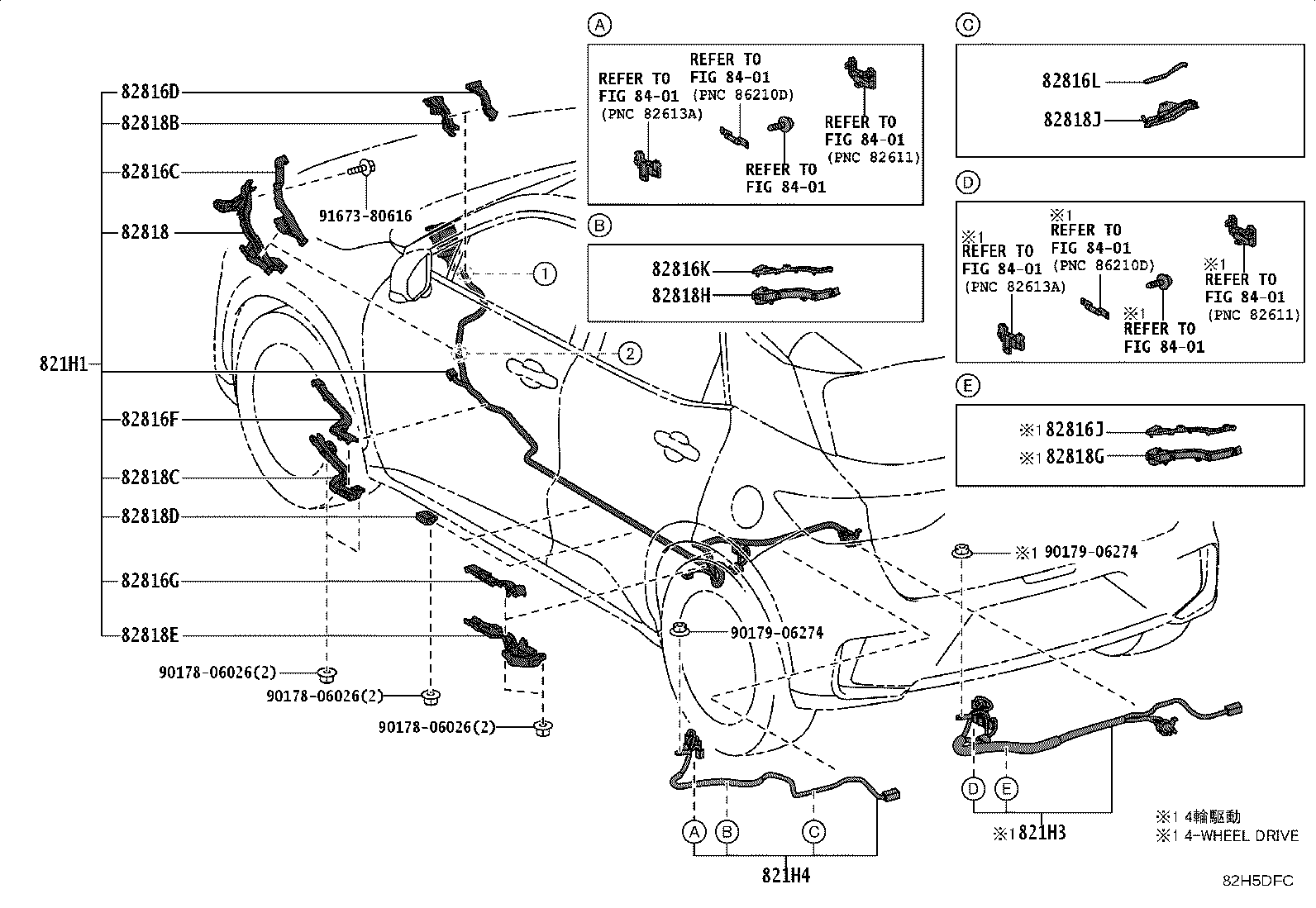 82140-52220 WIRE, INSTRUMENT PANEL, NO.2 product image