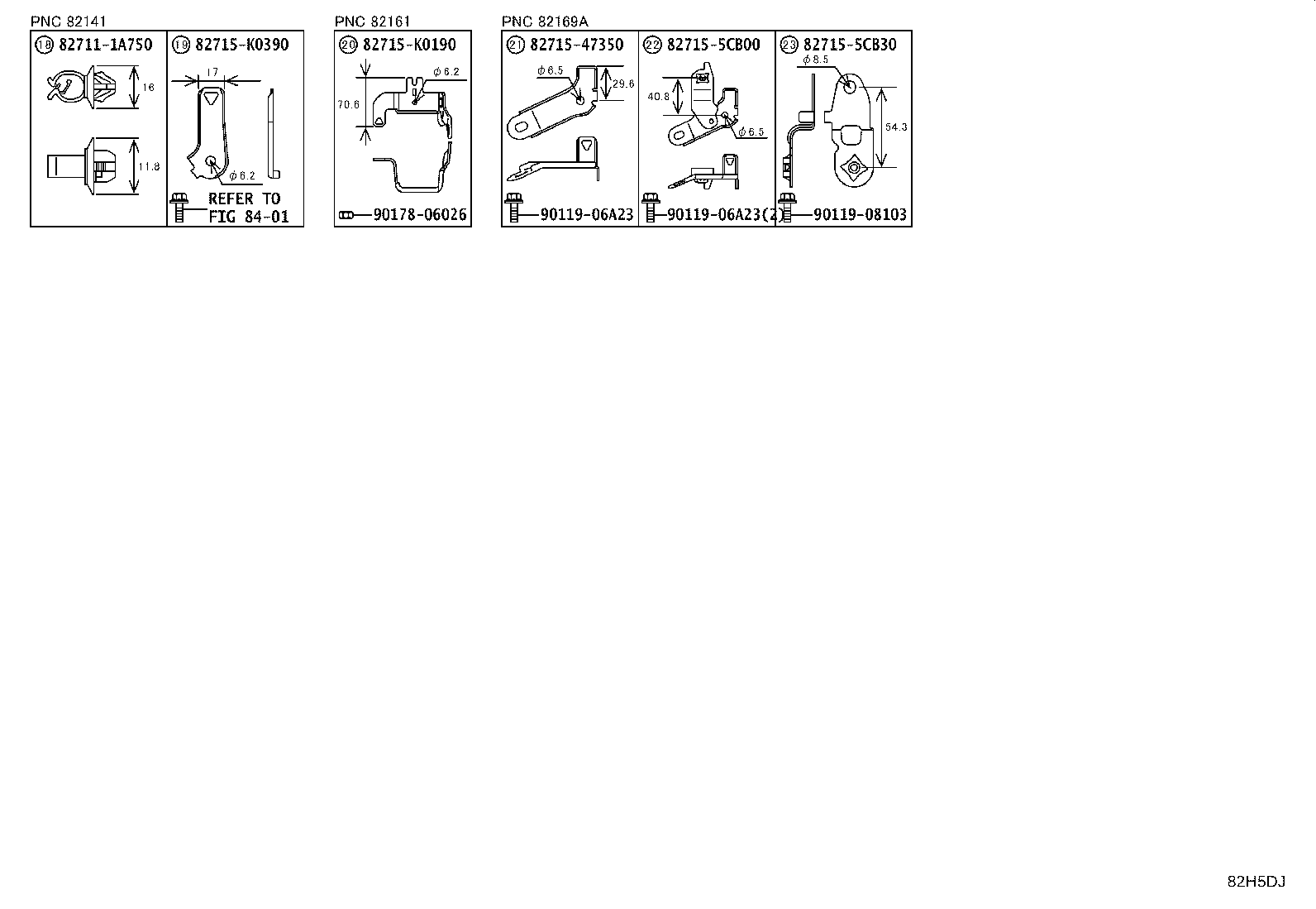 82140-52220 WIRE, INSTRUMENT PANEL, NO.2 product image