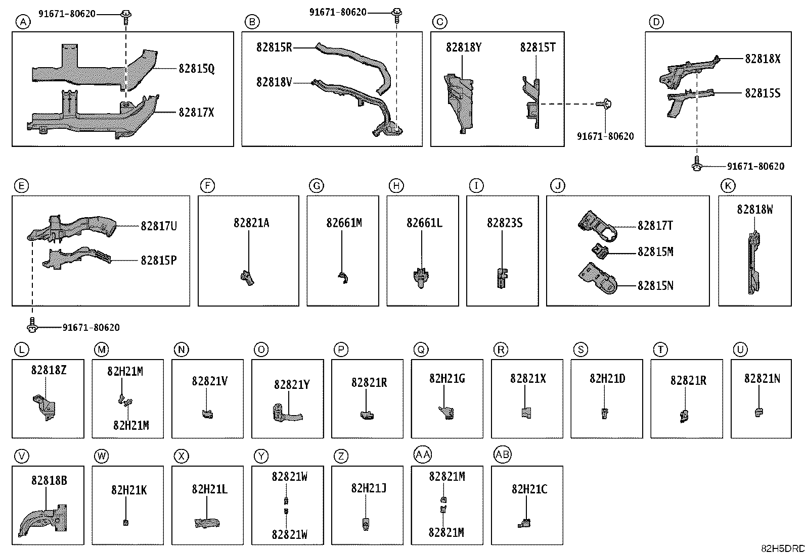 82817-12N70 PROTECTOR, WIRING HARNESS, NO.2 product image