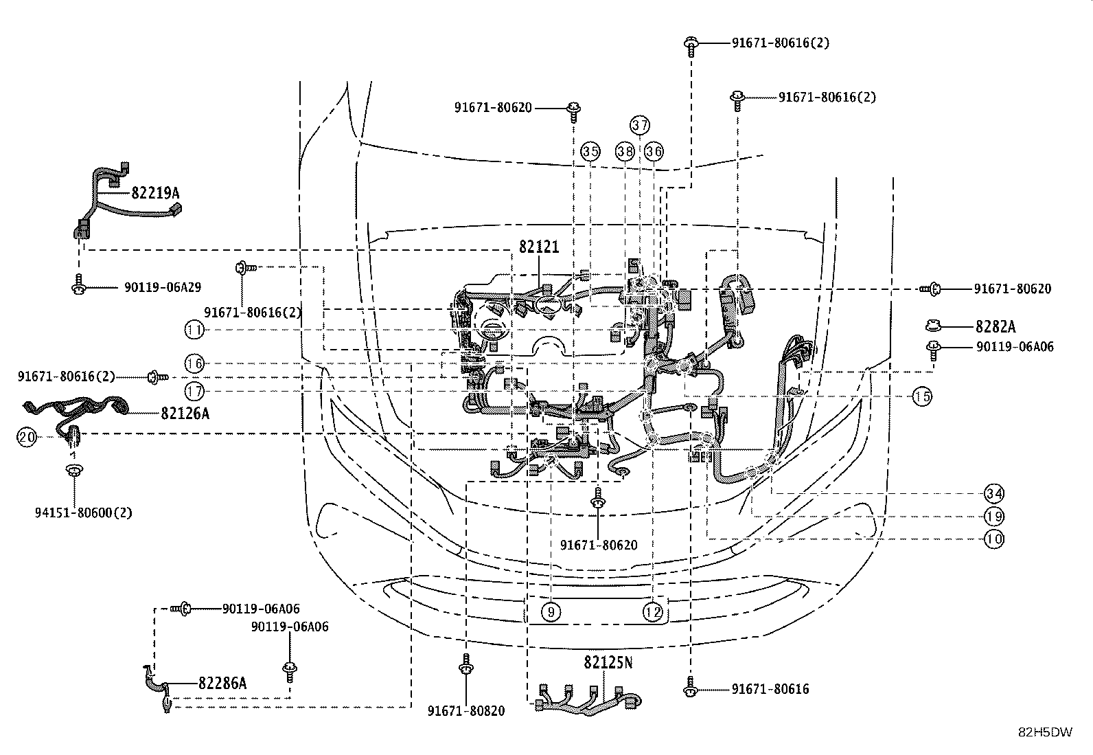 82153-30C30 WIRE, REAR DOOR, NO.1 product image