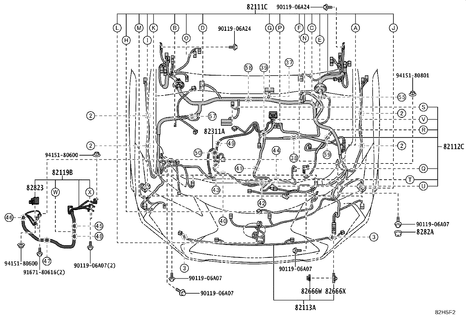 82111-76Z91 WIRE, MOTOR COMPARTMENT, MAIN product image