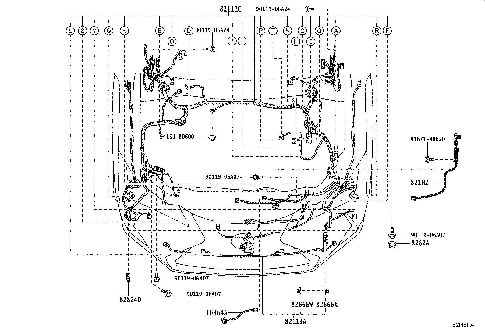 82111-76Z91 WIRE, MOTOR COMPARTMENT, MAIN product image