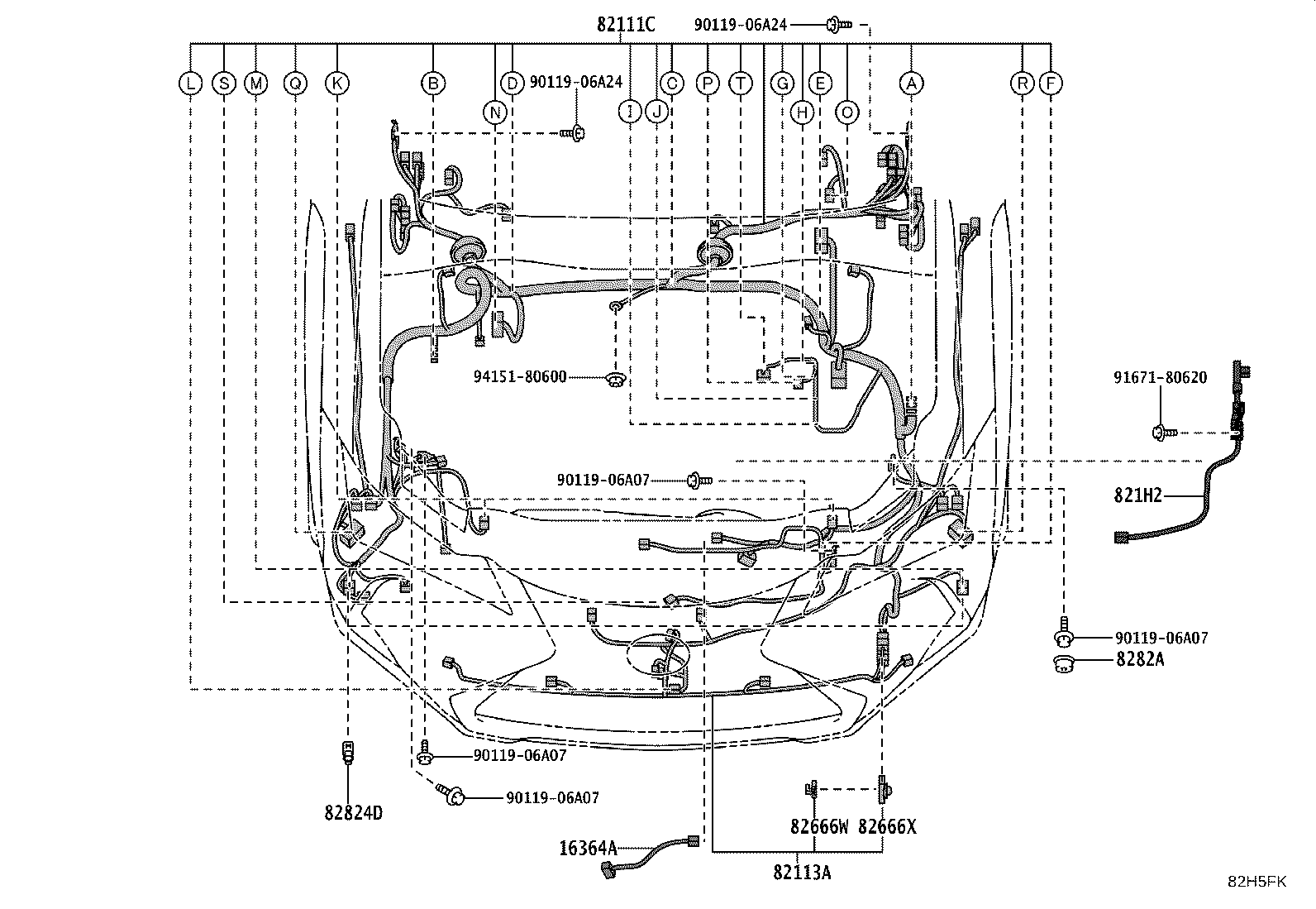82142-76F00 WIRE, INSTRUMENT PANEL, NO.2 product image