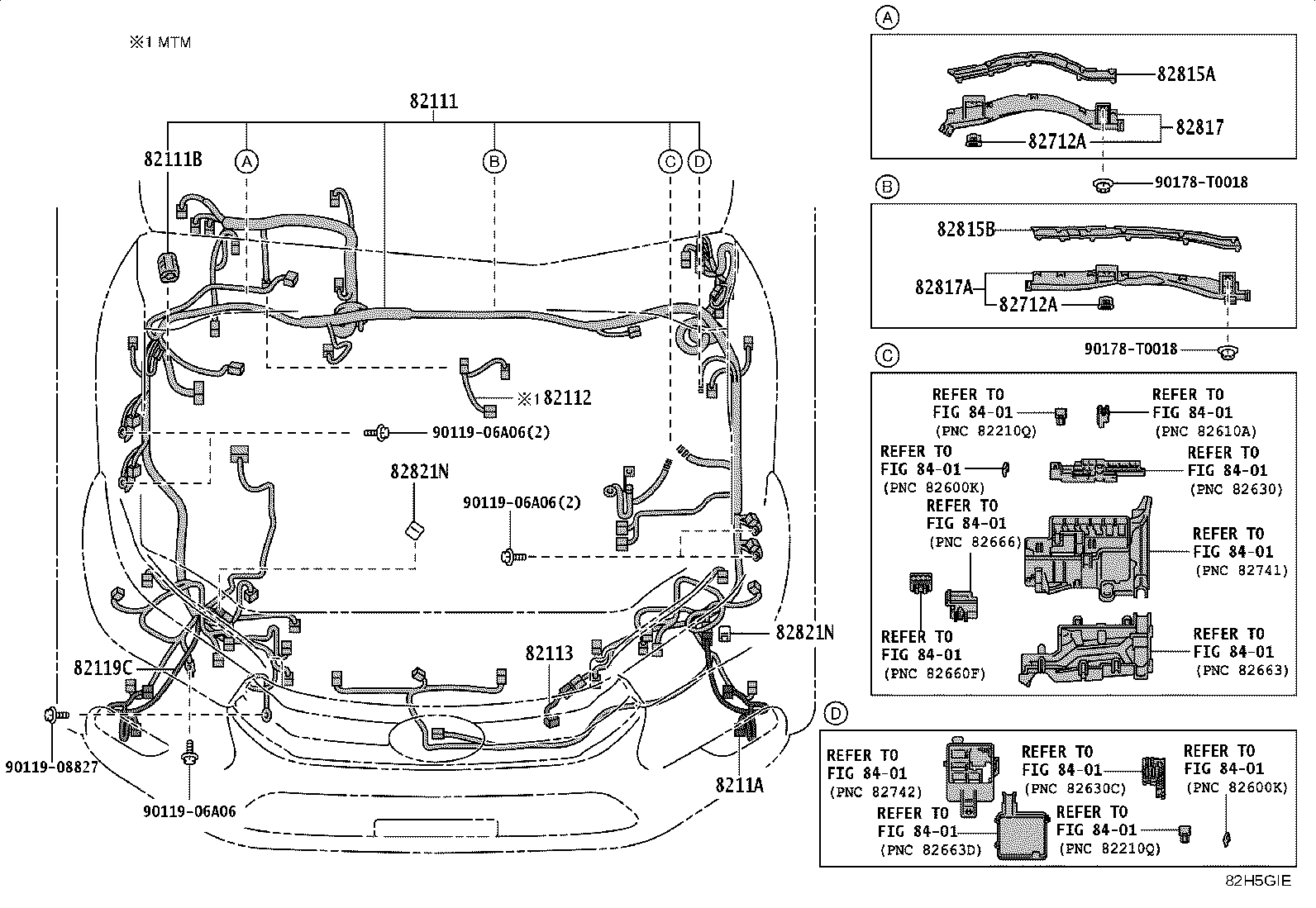 82142-KKD80 WIRE, INSTRUMENT PANEL, NO.2 product image
