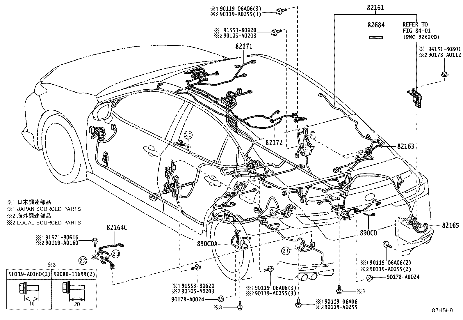 82191-AQ040 WIRE, FRONT SEAT, RH product image