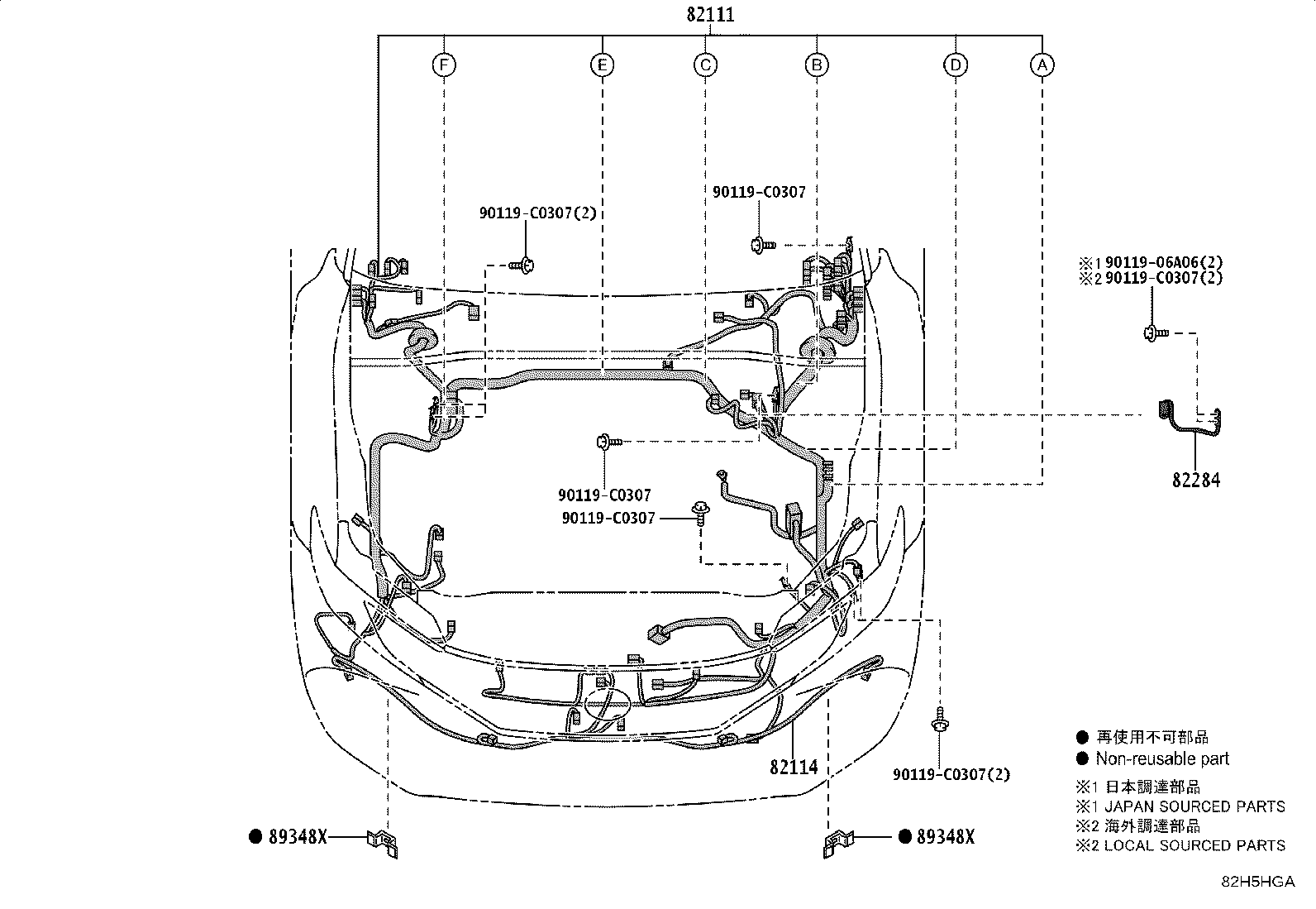 82151-06X40 WIRE, FRONT DOOR, RH product image