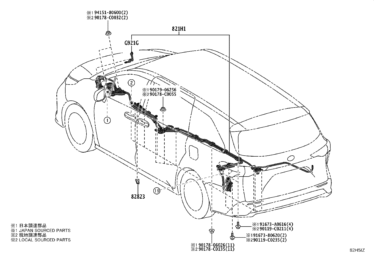 82121-08241 WIRE, ENGINE product image