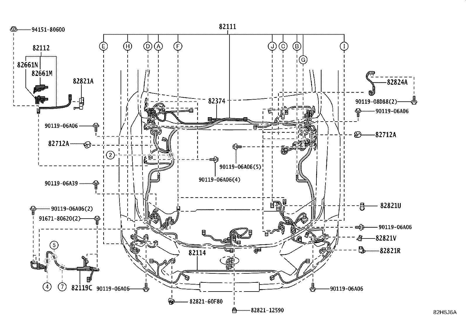 82817-6AW80 PROTECTOR, WIRING HARNESS, NO.2 product image