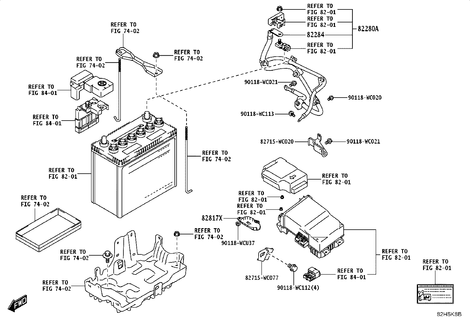 82121-WC018 WIRE, ENGINE, NO.4 product image