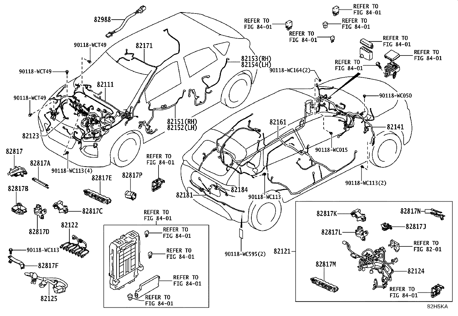 82121-WC018 WIRE, ENGINE, NO.4 product image