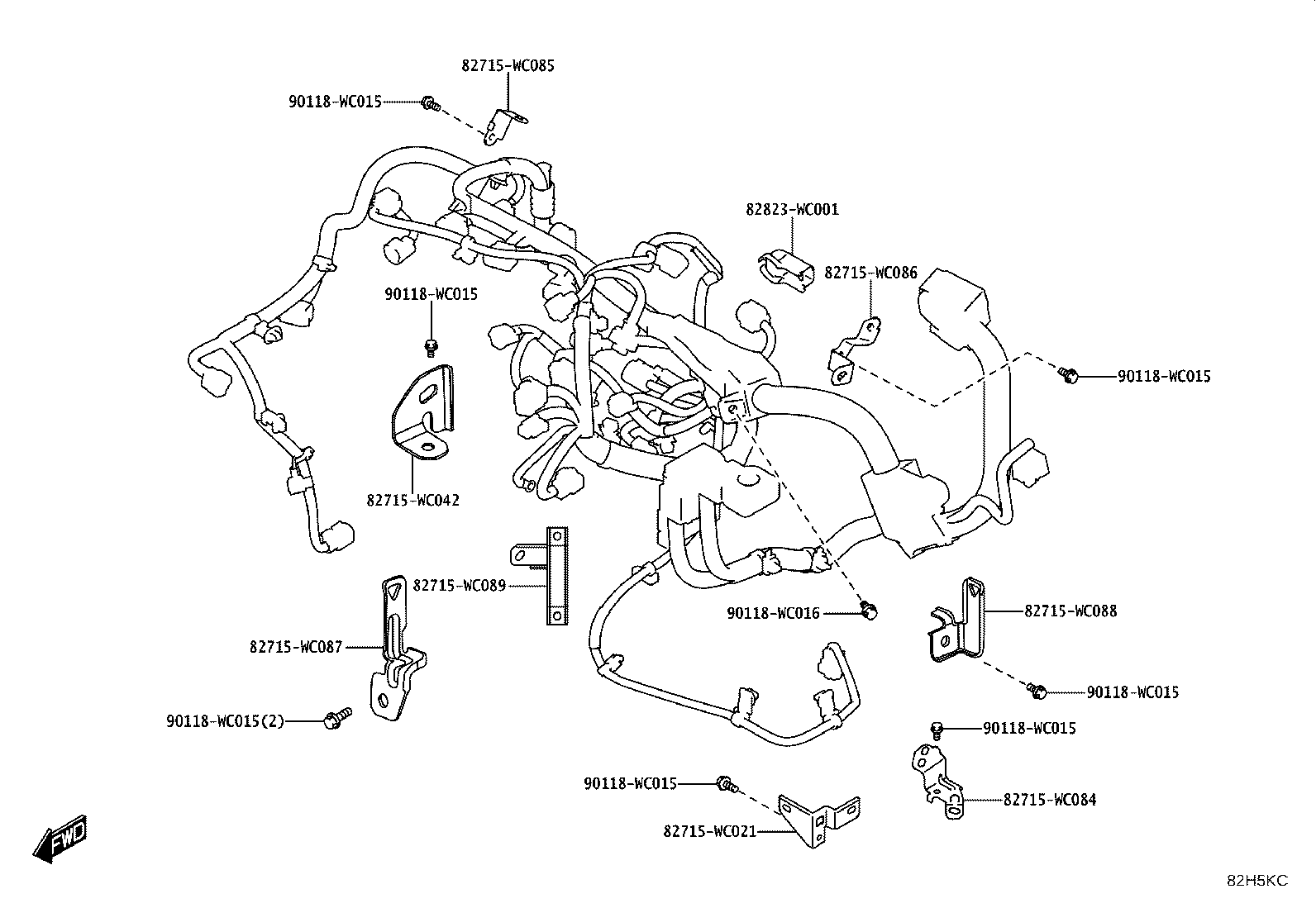 82121-WC018 WIRE, ENGINE, NO.4 product image
