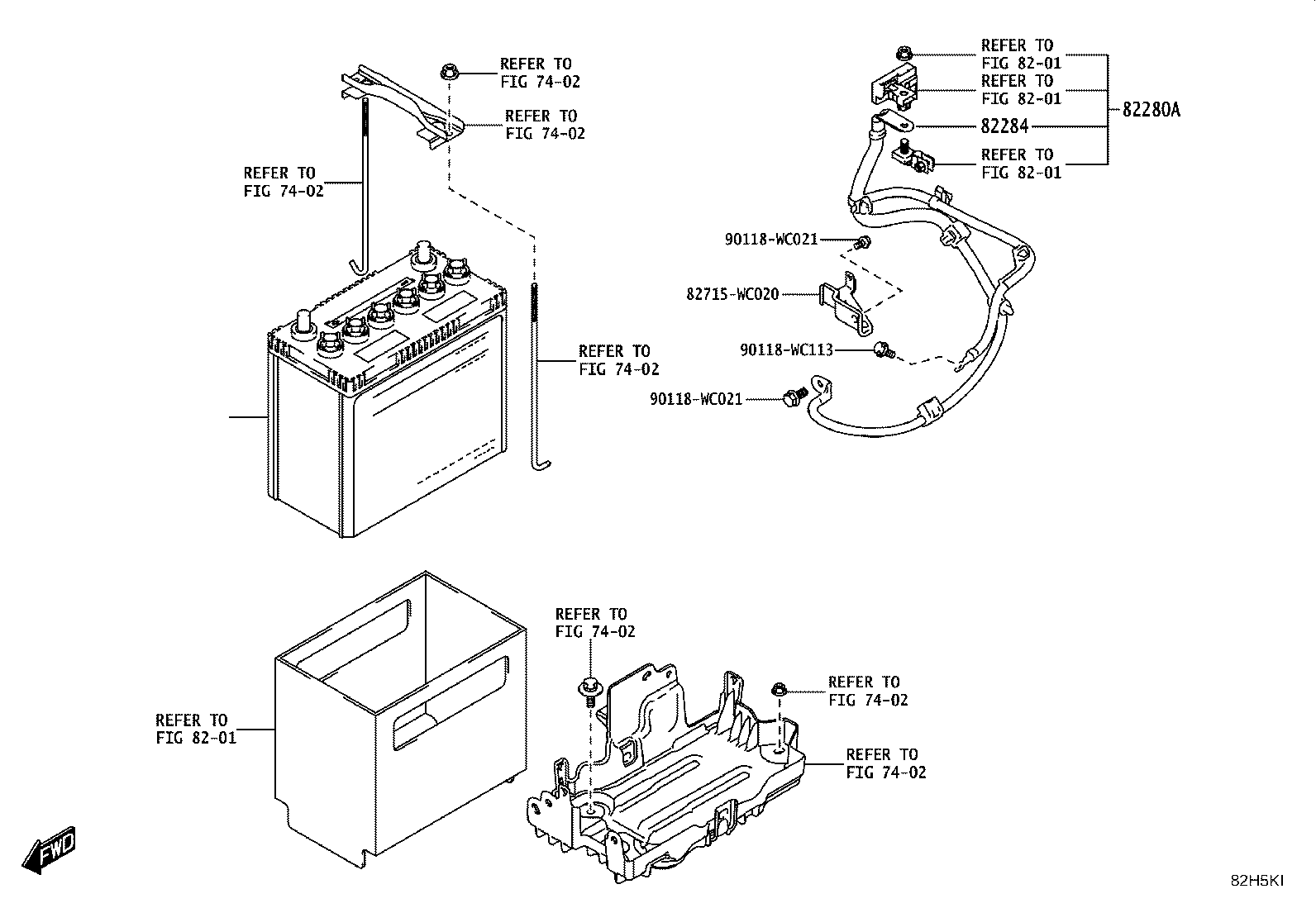 G9242-WC005 WIRE ASSY, BATTERY TO COWL TOP SIDE product image