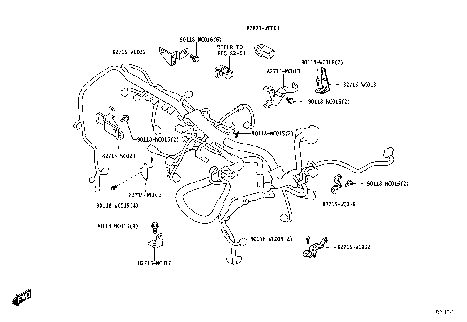 G9242-WC005 WIRE ASSY, BATTERY TO COWL TOP SIDE product image