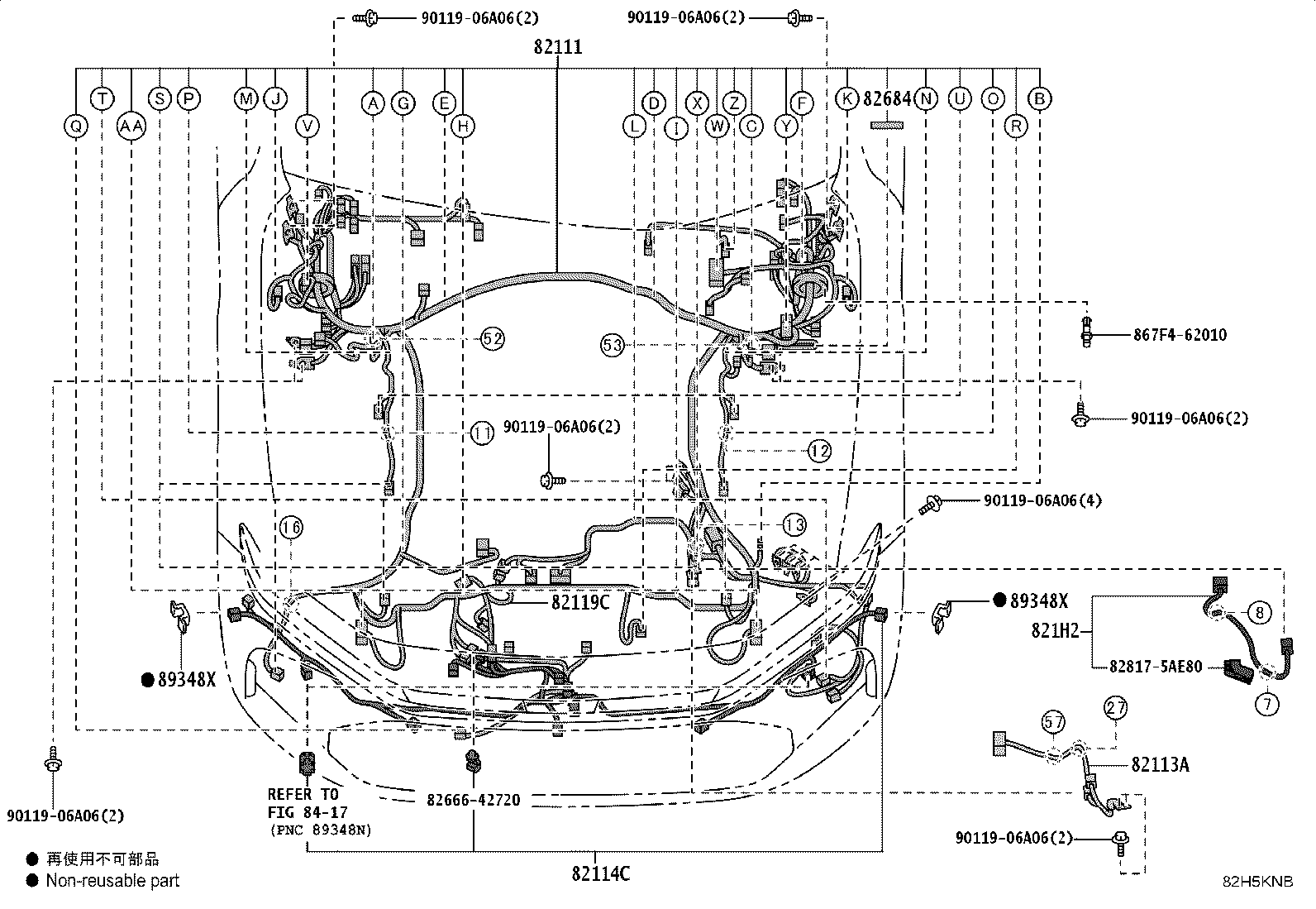 82817-3AE50 PROTECTOR, WIRING HARNESS, NO.5 product image