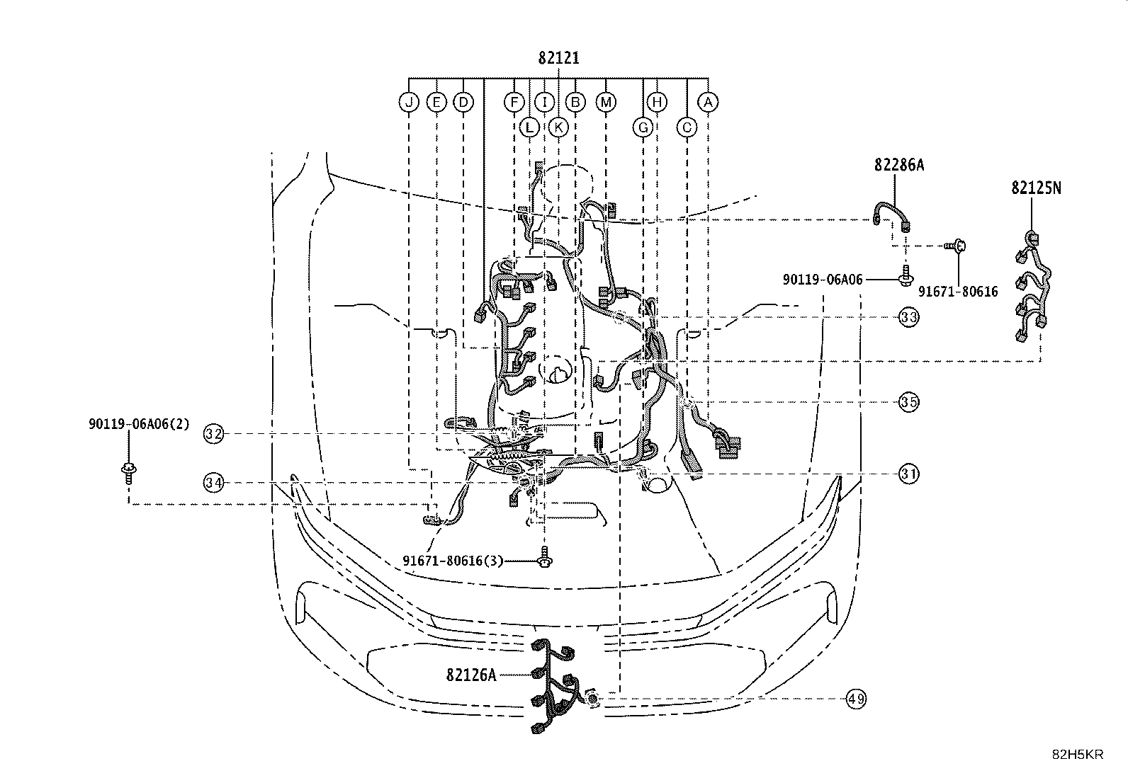 82817-3AE50 PROTECTOR, WIRING HARNESS, NO.5 product image