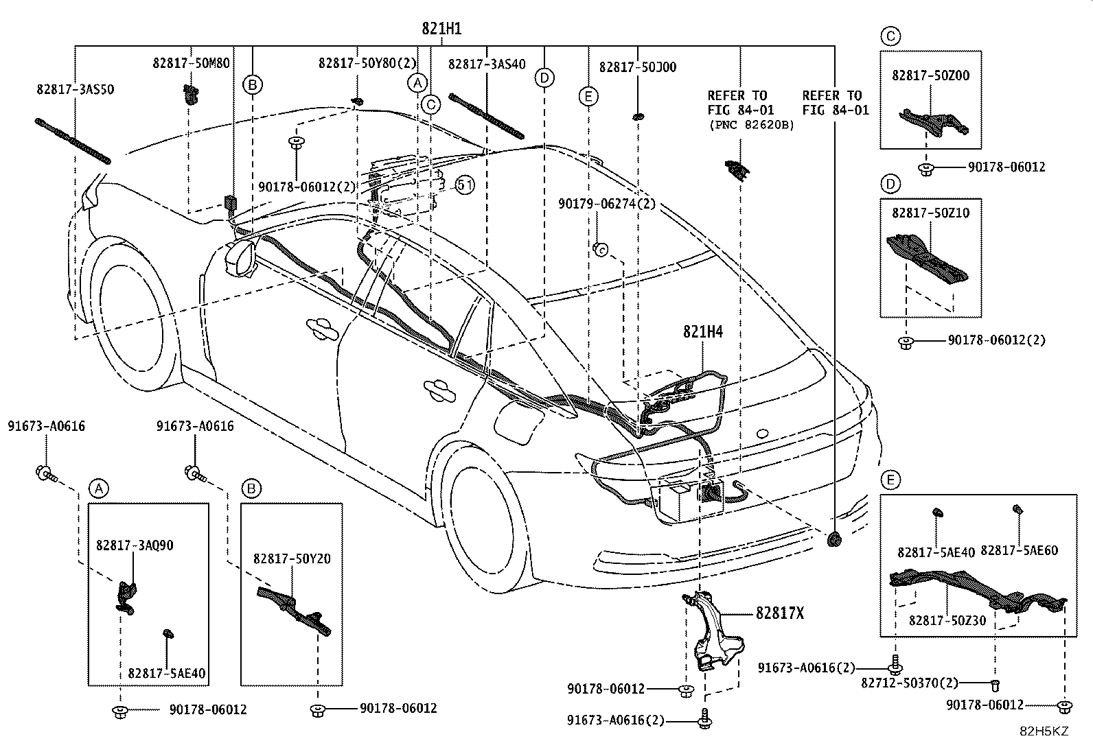 82817-3AE50 PROTECTOR, WIRING HARNESS, NO.5 product image