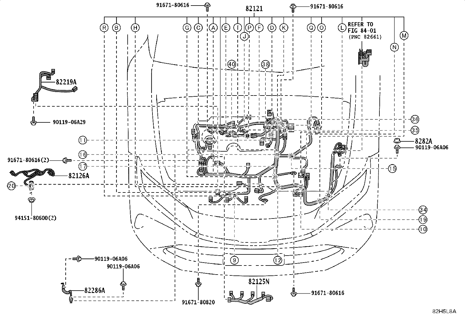 82712-42100 SUPPORT, WIRING HARNESS product image