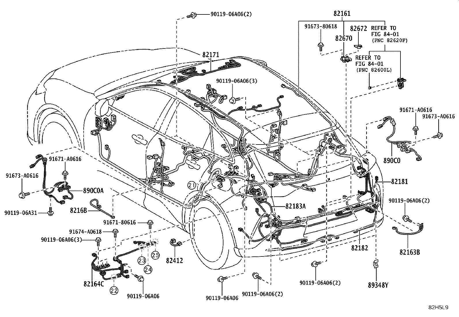 82712-42100 SUPPORT, WIRING HARNESS product image