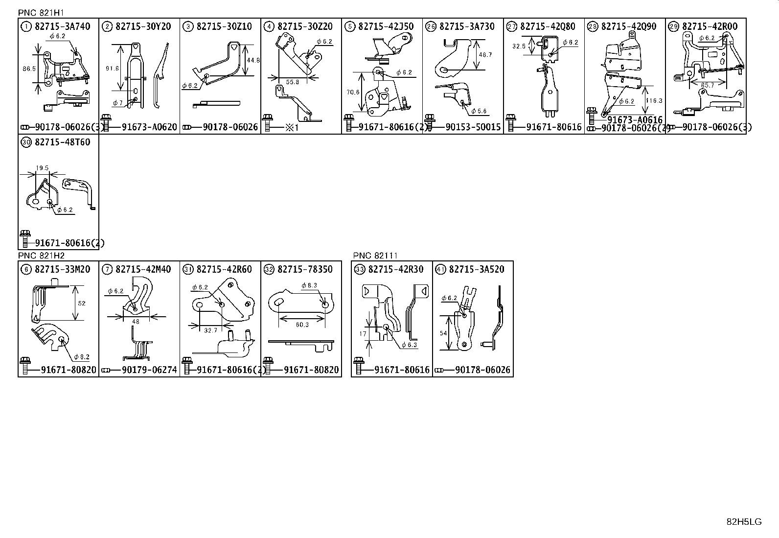 82712-42100 SUPPORT, WIRING HARNESS product image