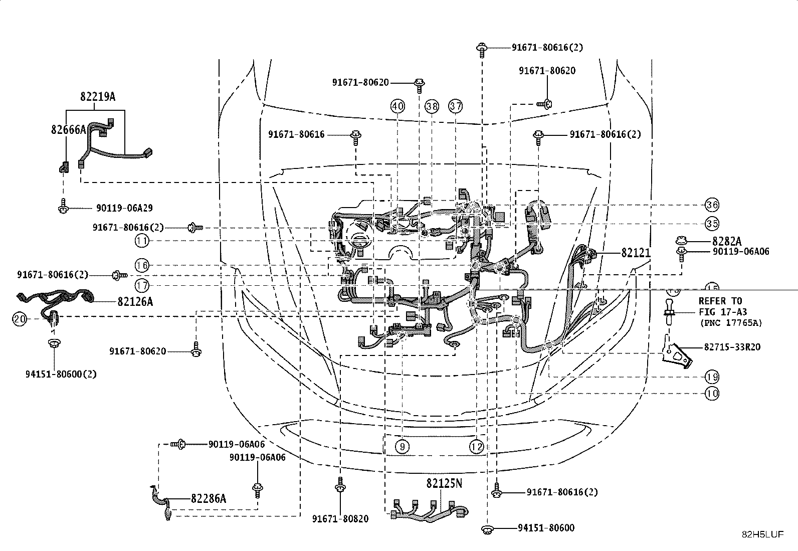 82154-30C80 WIRE, REAR DOOR, NO.2 product image