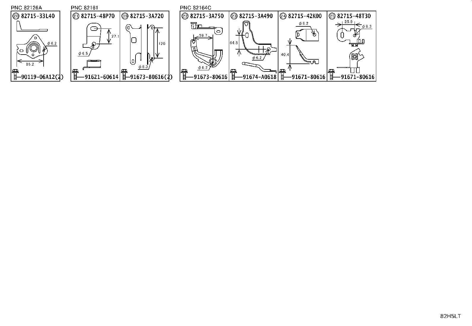 82154-30C80 WIRE, REAR DOOR, NO.2 product image